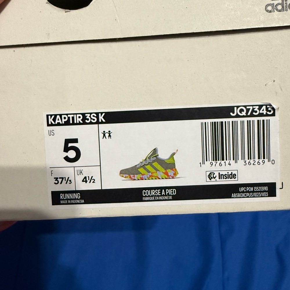 NEW Adidas Kaptir 3S Kids Shoes Size Youth 5 - Picture 2 of 2